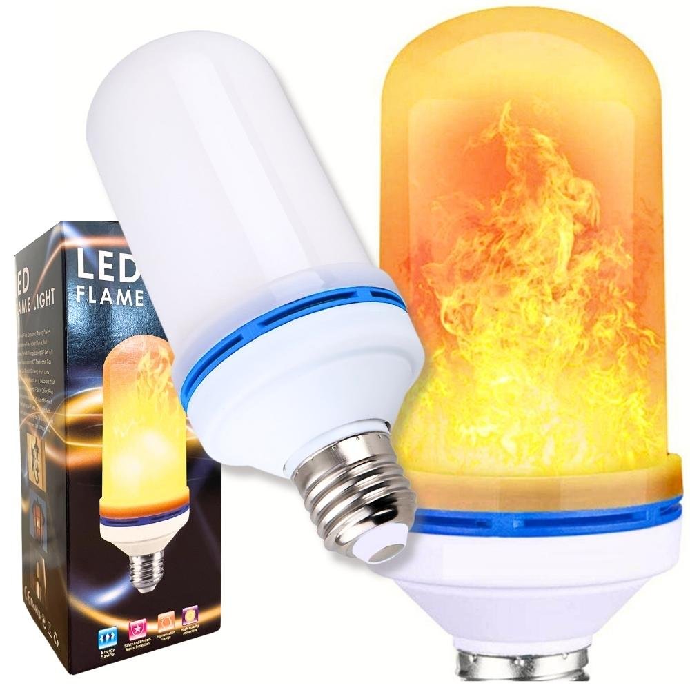 Żarówka dekoracyjna LED żywy płomień E27 9W