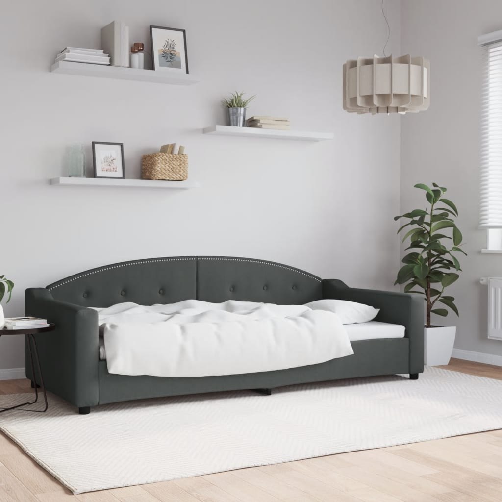 Sofa z funkcją spania, ciemnoszara, 90x200 cm, obita tkaniną Lumarko!
