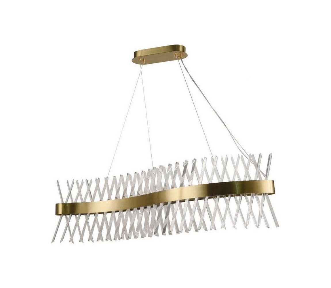 LED Ściemnialny kryształowy żyrandol na lince LED/95W/230V + pilot zdalnego sterowania