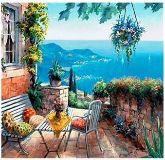 Diamentowa Mozaika Dom, Patio W Górach