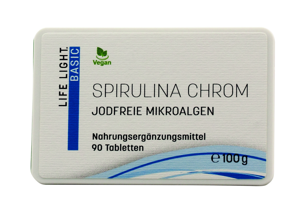 Life Light SPIRULINA CHROM 90 TABLETEK MIKROALGI BEZ JODU