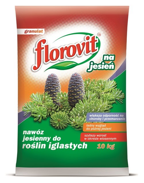 Florovit Nawóz jesienny granulowany do roślin iglastych worek 10 kg