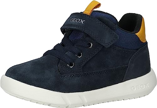 Geox B Hyroo Boy, Botki dla dzieci 0-24, Granatowy Ochre, 21 EU