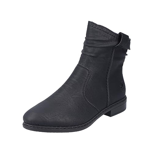 Rieker Damskie 71675 krótkie kozaki, czarny, 37 EU