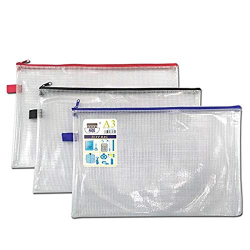 Ark A3+ Tuff Bag szkolna wodoodporna torba do przechowywania, mocny piórnik, portfel na zamek błyskawiczny (460 x 350 mm)