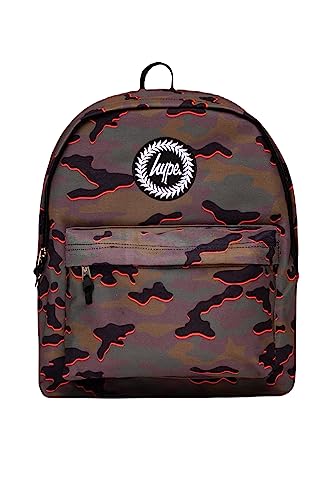 hype Szkoła dzień biuro podróż casual unisex dzieci chłopcy dziewczęta nastolatki mężczyźni kobiety plecaki, Wielokolorowy khaki pomarańczowy pop Camo, Jeden rozmiar, Casual