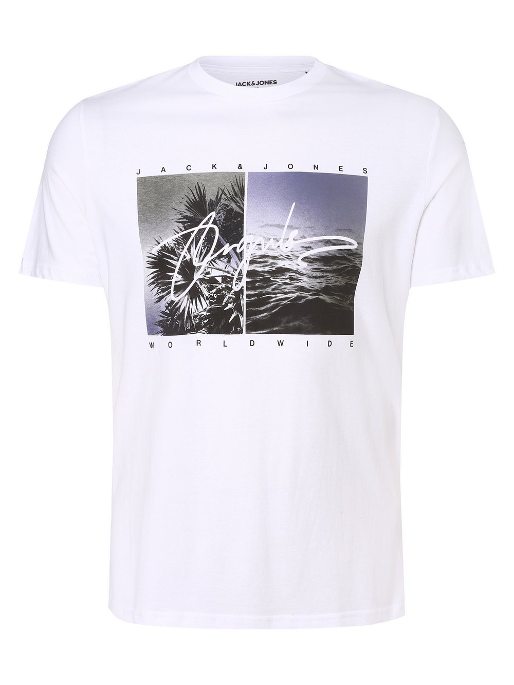 Jack & Jones - T-shirt męski  JORSplash  duże rozmiary, biały
