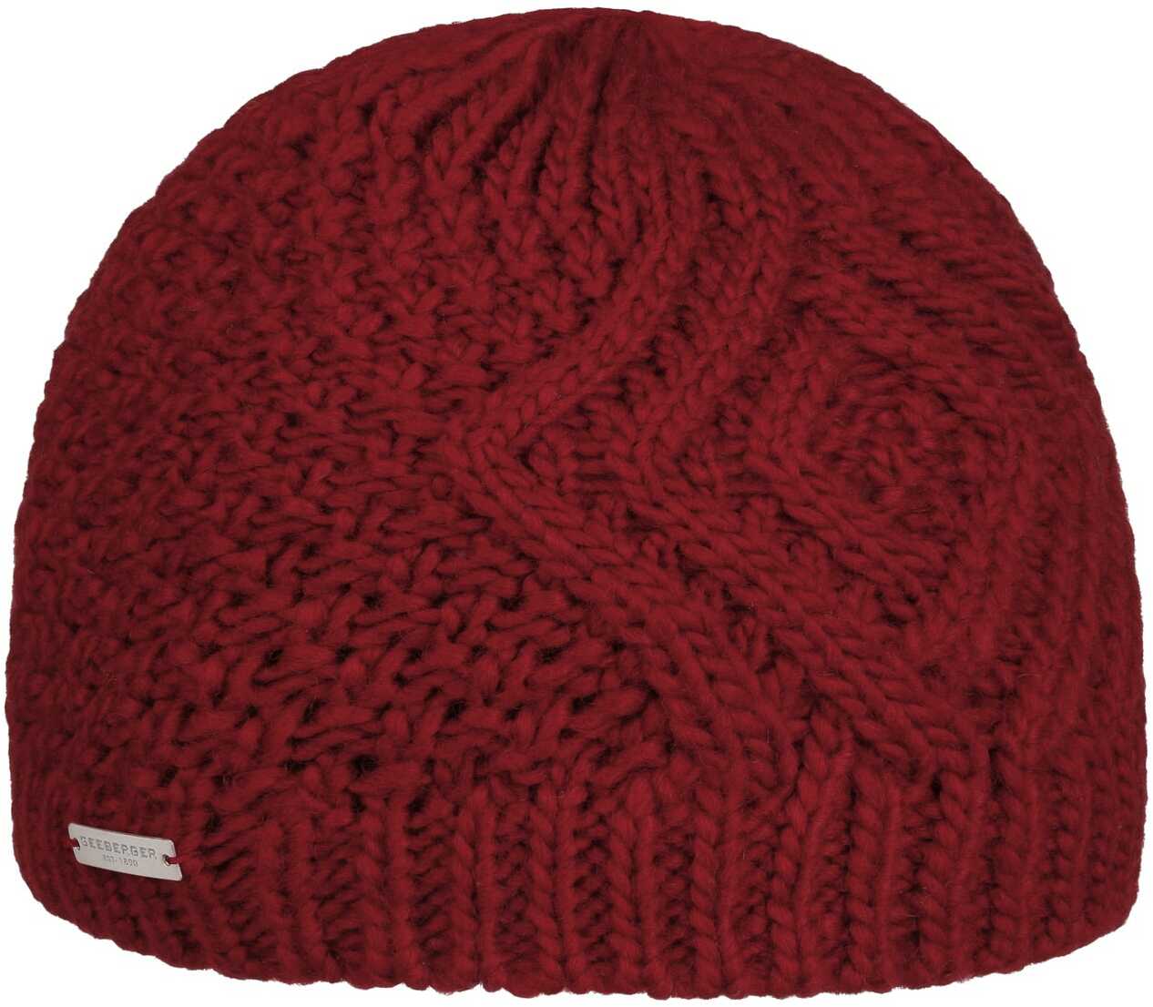Czapka Beanie Salvirola by Seeberger, ciemnoczerwony, One Size