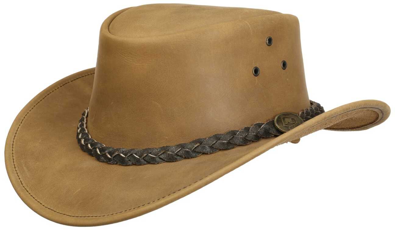 Wigan Hat aus Leder by Scippis, koniak, S (54-55 cm)