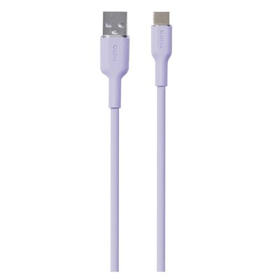 PURO ICON Soft Cable – Kabel USB-A do USB-C 1.5 m (Tech Lavender)