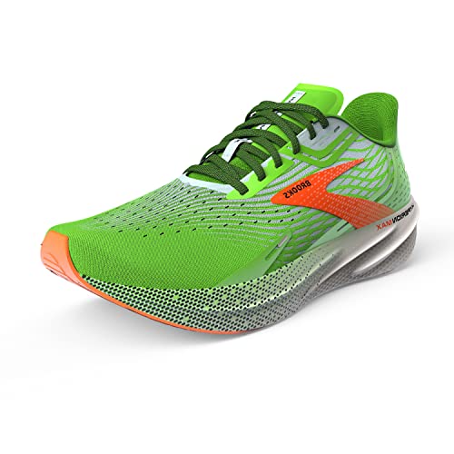 Brooks Hyperion Max, Męskie trampki, Green Gecko Red Orange White, 44 EU