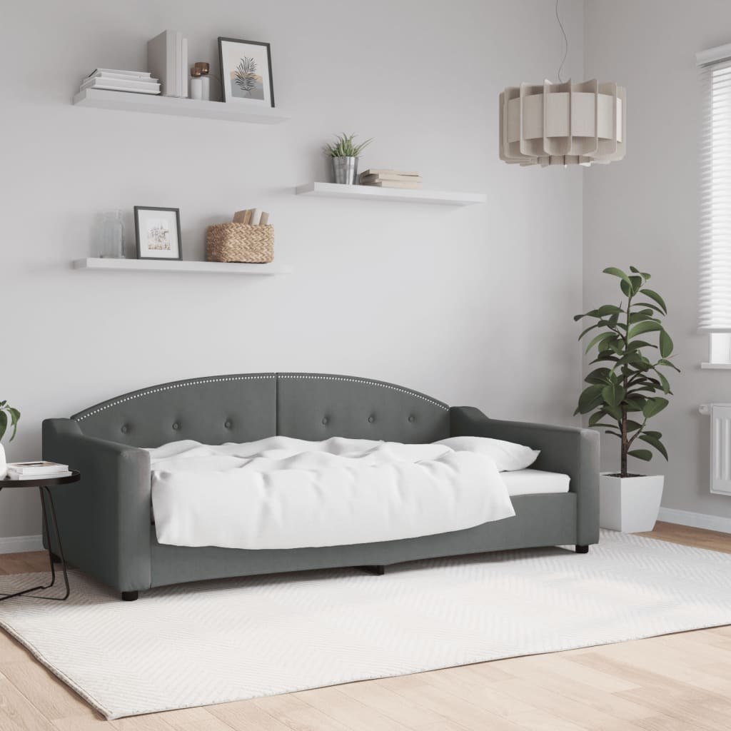 Sofa z funkcją spania, ciemnoszara, 90x190 cm, obita tkaniną Lumarko!