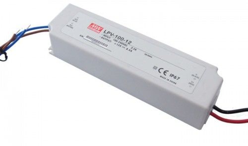 Zasilacz LED MeanWell 100W 12V DC 8,5A hermetyczny IP67
