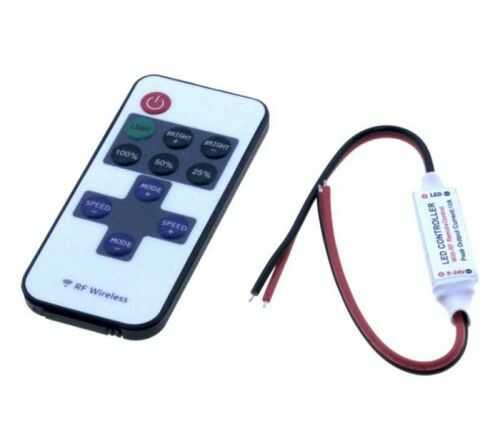 Ściemniacz LED mono mini RF DC 12V 6A 72W + pilot -przewody