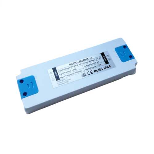 Zasilacz LED 72W 12V 6A meblowy Ecolight