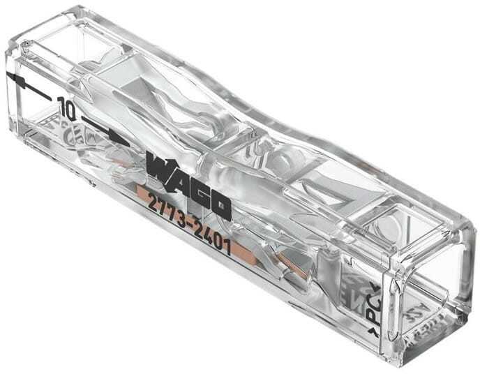 Szybkozłączka WAGO przelotowa 2x0,75 - 4mm2 transparentna 2773-2401