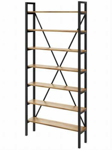 Regał Nebraska na książki LOFT 220 x 60-160 x 40 cm D7