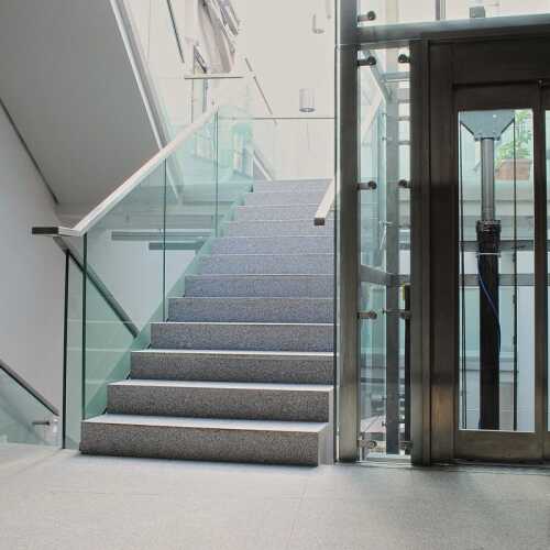 Stopnica granitowa szara płomieniowana G603 150x33x2