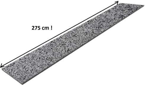 Stopnica granitowa Dark Grey New G654 płomieniowana 275x30x2