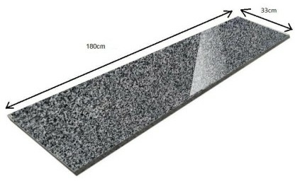 Stopnica granitowa Dark Grey New G654 polerowana 180x33x2