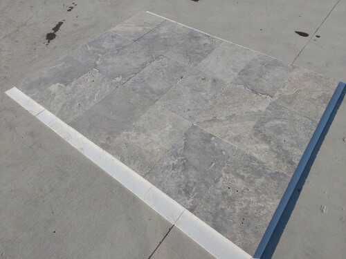 Trawertyn Silver Grey 3cm antykowany 40,6x61x3 taras ogród basen