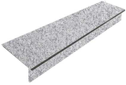 Stopnica - Stopień + Podstopień Granitowy G603 150x33x2 / 150x15x2 Płomieniowany