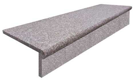 Stopnica - Stopień + podstopień granitowy G664 135x35x2+2 Bullnose