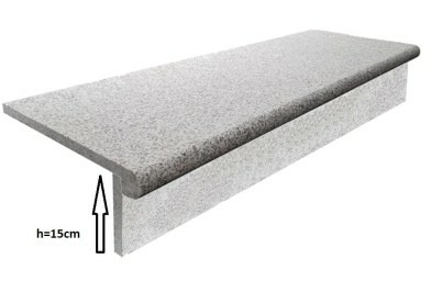 Stopnica - Stopień + Podstopień Granitowy G603 135x35x2 / 135x15x2