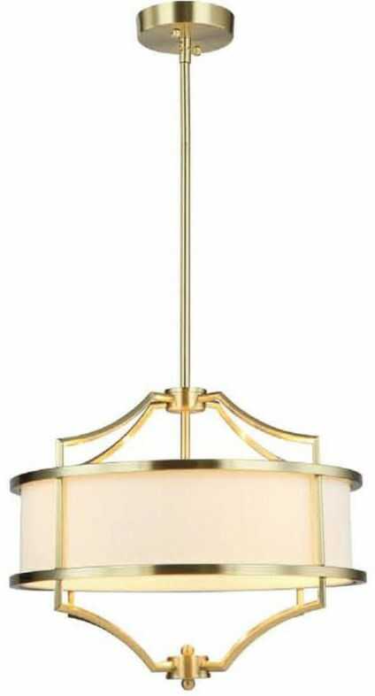 LAMPA WISZĄCA STESSO OLD GOLD S złota oprawa biały klosz nowoczesna