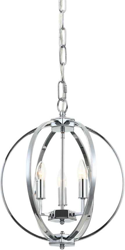 LAMPA WISZĄCA CANDI S metalowa chromowana klasyczna