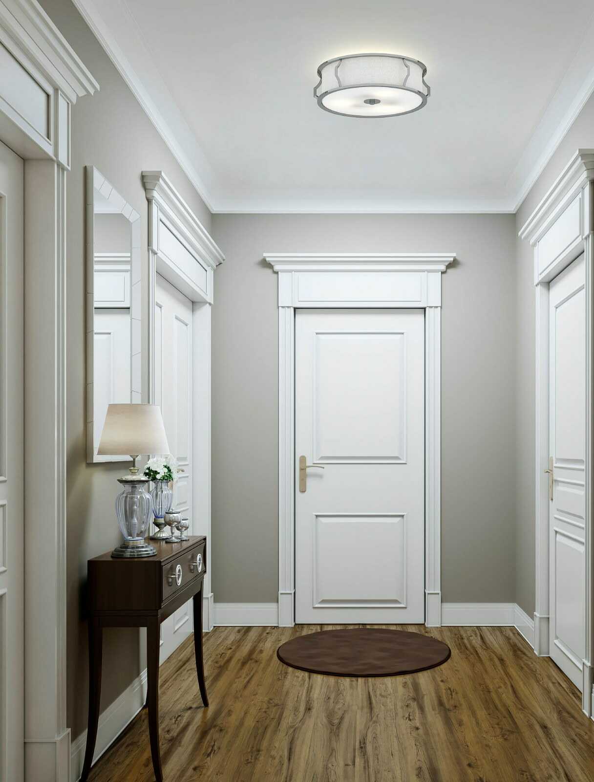 PLAFON PIRELO CROMO srebrna oprawa biały klosz nowoczesny