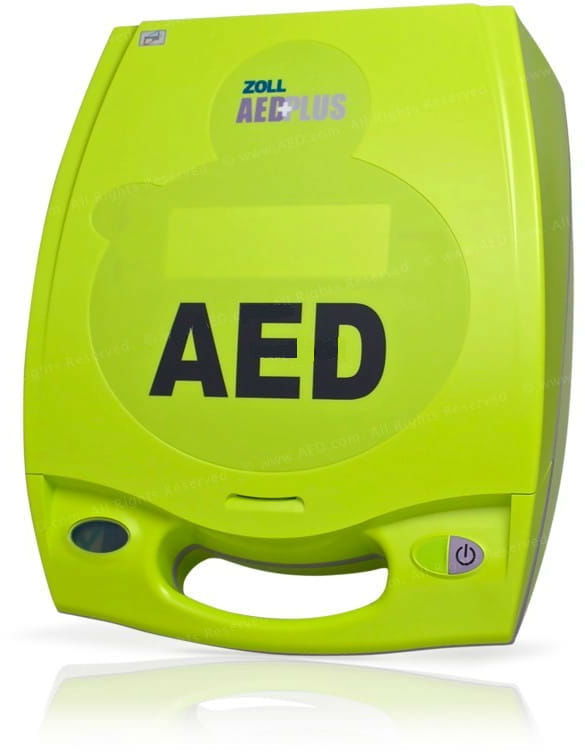 Zoll Defibrylator AED Plus (Półautomatyczny) z zieloną szafką gratis