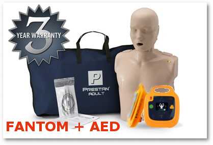 Sendpol Zestaw Fantom Prestan z LEDami i AED 112p - AED Treningowy z wyświetlaczem