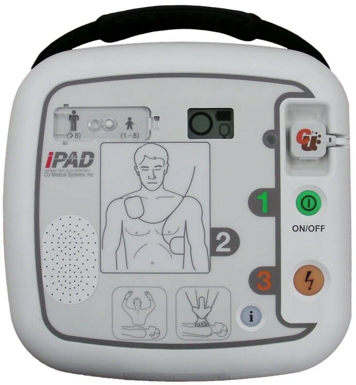 Cu Medical Systems Defibrylator AED - iPAD SP1 z szafką białą