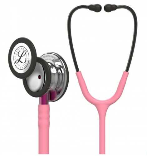 Stetoskop Littmann Classic III 5962 Stetoskop Littmann Classic III, Mirror-Finish, przewód różowy, trzonek różowy, lira smoke