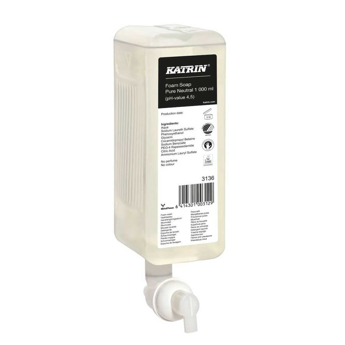 Katrin mydło w piance łagodne dla skóry 1000 ml.