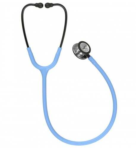 Stetoskop Littmann Classic III 5959 Stetoskop internistyczny Mirror-Finish, przewód błękitny, trzonek smoke, lira smoke