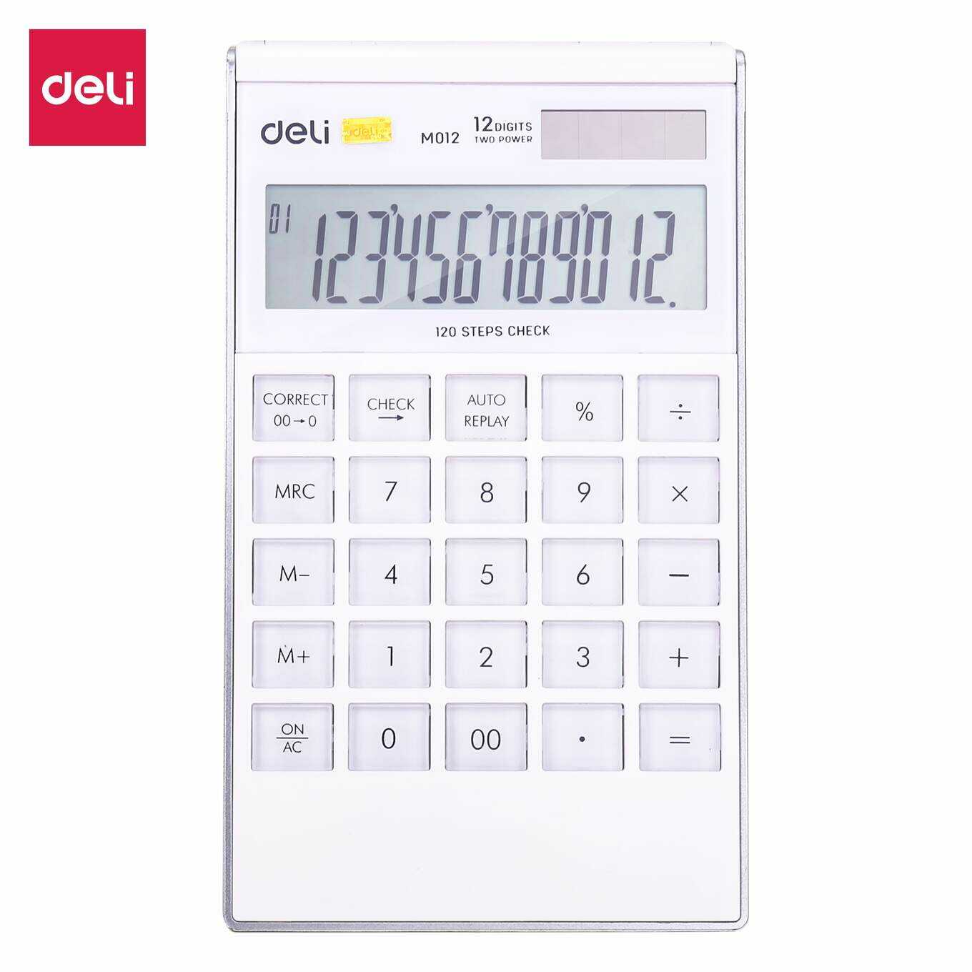 Kalkulator Deli M01211 biały