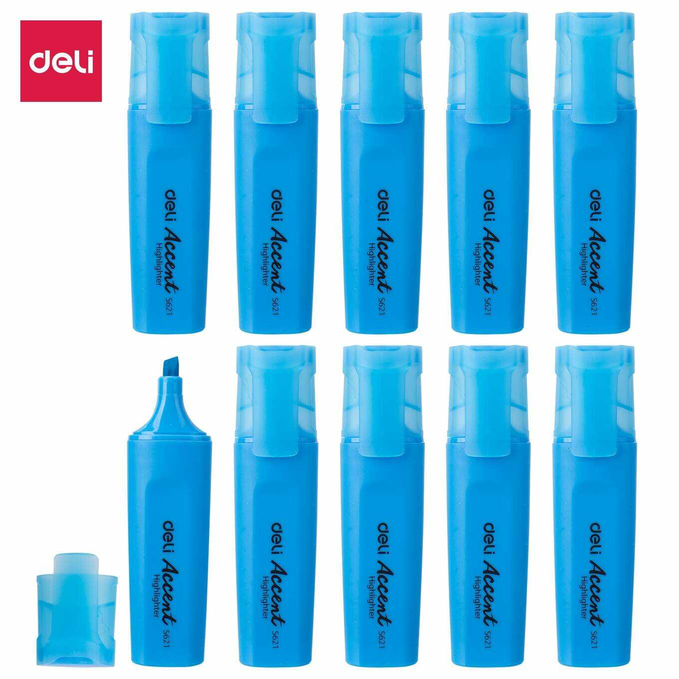 Zakreślacz Deli s621 końcówka 1-5mm niebieski