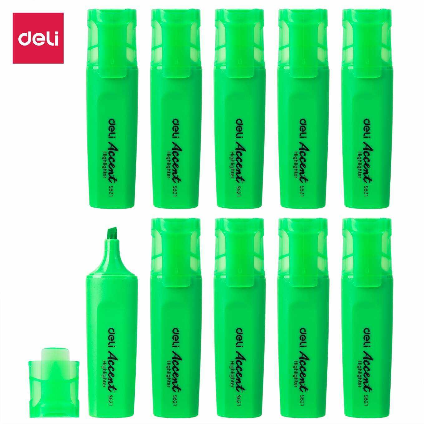 Zakreślacz Deli s621 zielony końcówka 1-5mm