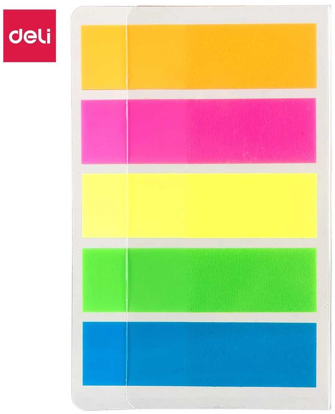 Zakładki indeksujące Deli 44x12mm A10402 5 kolorów