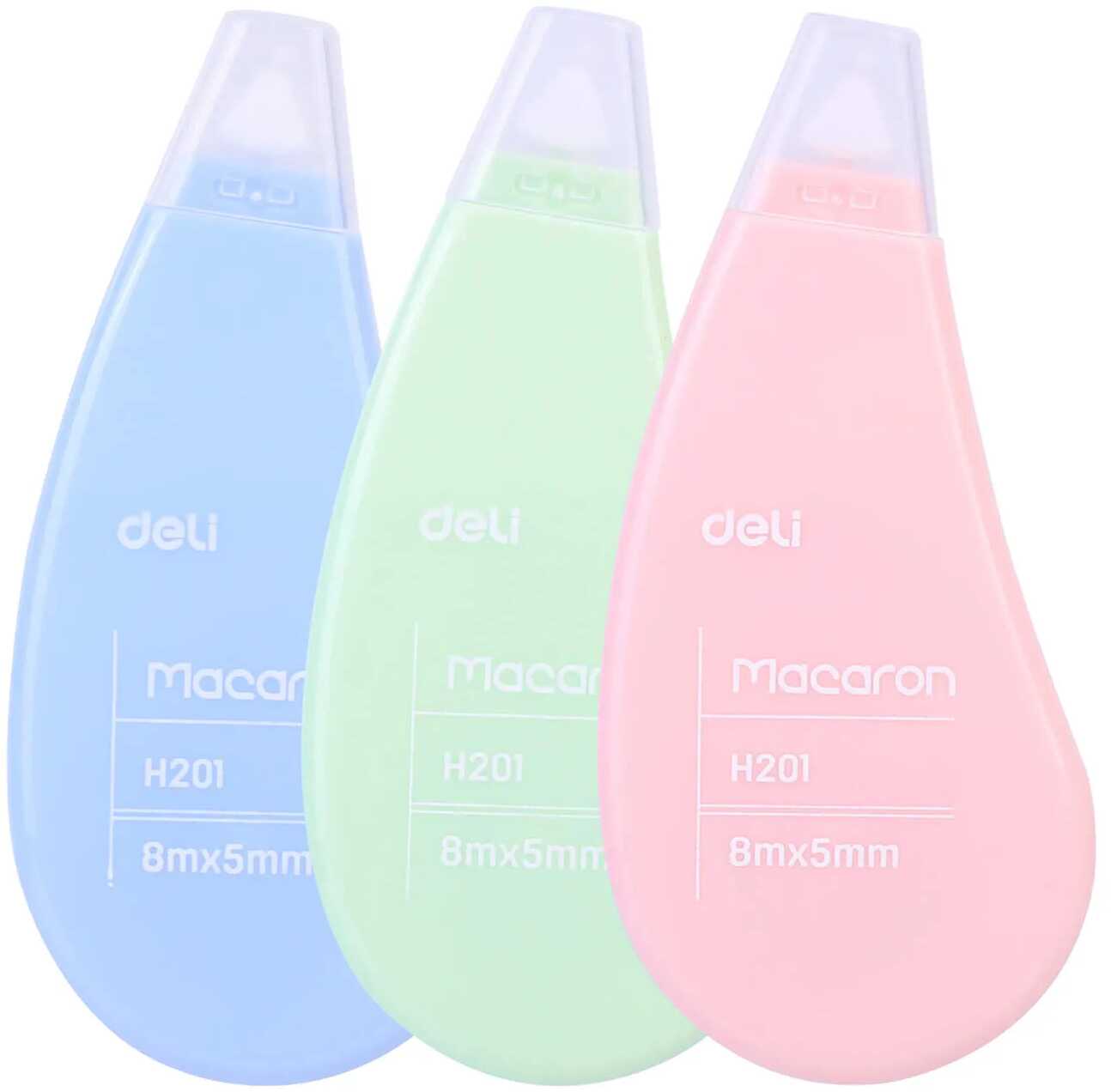 Korektor w taśmie Deli H20101 mix kolorów 5mm*8m transparentne