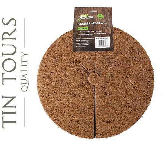 4x KRĄŻKI KOKOSOWE DO DONICZKI śr. 25 cm