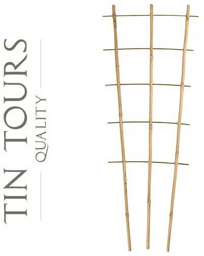 10 szt. PODPORA BAMBUSOWA DRABINKA POTRÓJNA 90 cm