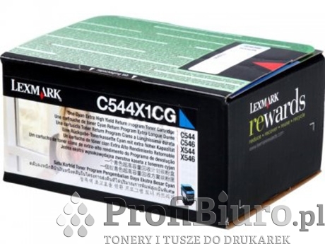 Toner Lexmark C544X1CG Cyan do drukarek (Oryginalny)