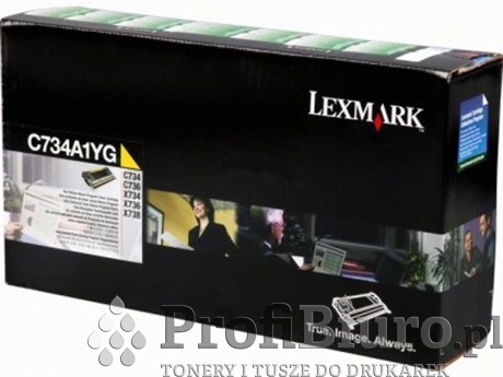 Toner Lexmark C734A1YG Yellow do drukarek (Oryginalny)