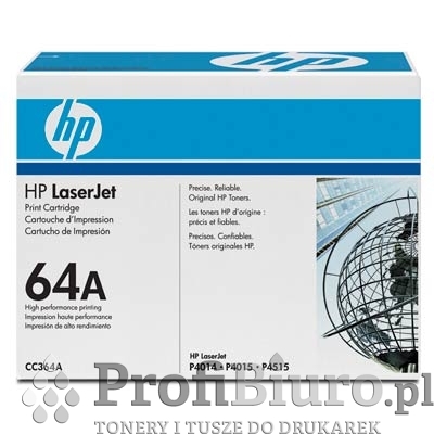Toner HP CC364A (HP 64A) Czarny do drukarek (Oryginalny)