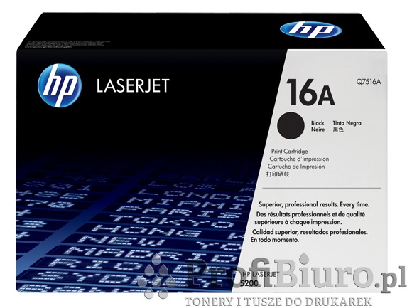 Toner HP 16A / Q7516A Czarny do drukarek (Oryginalny) [12k]