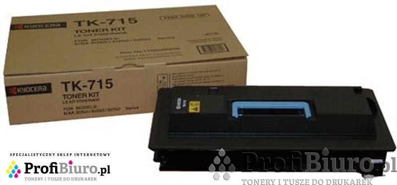 Toner Kyocera TK-715 Czarny do drukarek (Oryginalny) [34k]