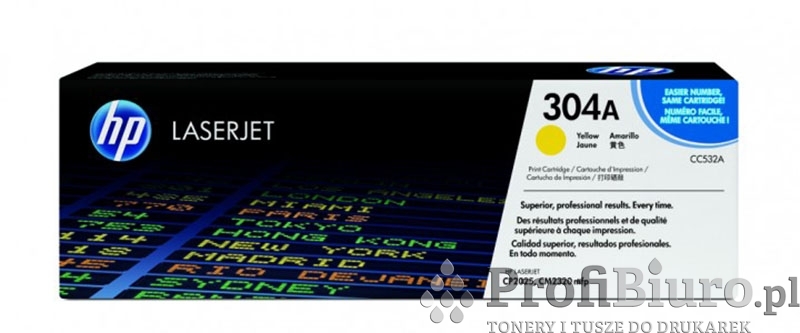 Toner HP 304A / CC532A Yellow do drukarek (Oryginalny) [2.8k]